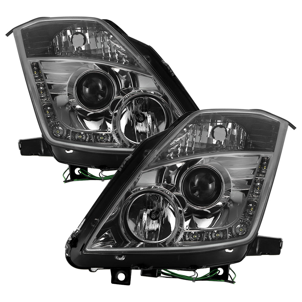 Spyder Nissan 350Z 03-05 Projector Headlights Halogen Model Only - DRL Smoke PRO-YD-N350Z02-DRL-SM 5064752