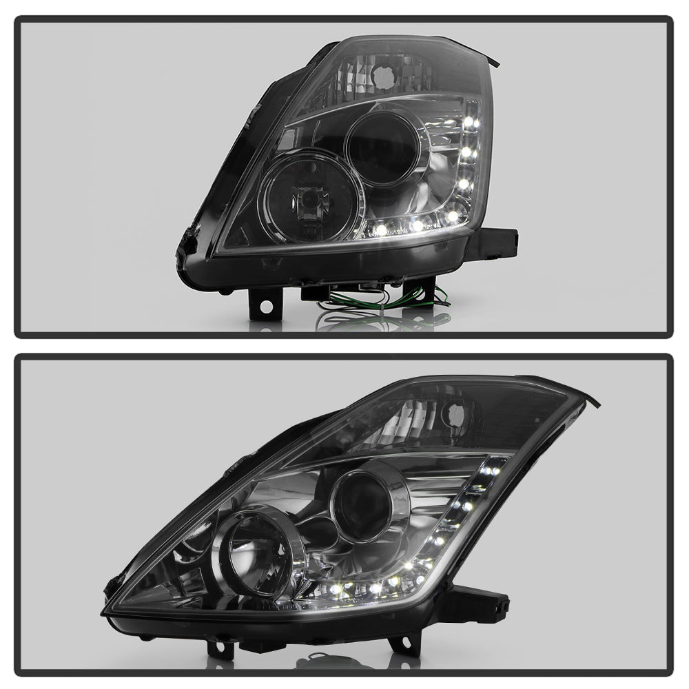 Spyder Nissan 350Z 03-05 Projector Headlights Halogen Model Only - DRL Smoke PRO-YD-N350Z02-DRL-SM 5064752