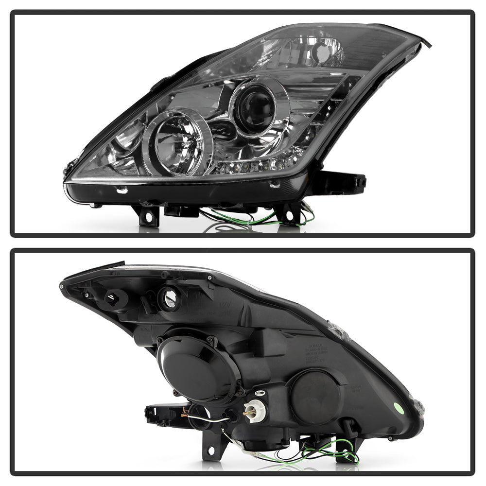Spyder Nissan 350Z 03-05 Projector Headlights Halogen Model Only - DRL Smoke PRO-YD-N350Z02-DRL-SM 5064752