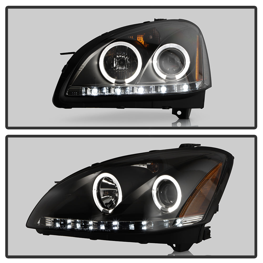 Spyder Nissan Altima 02-04 Projector Headlights Halogen Model- LED Halo LED Blk PRO-YD-NA02-HL-BK 5008077