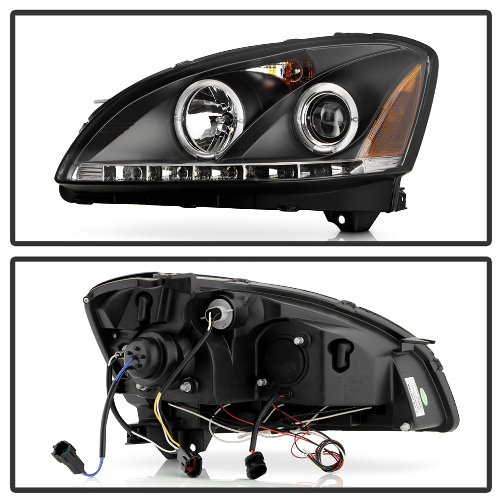 Spyder Nissan Altima 02-04 Projector Headlights Halogen Model- LED Halo LED Blk PRO-YD-NA02-HL-BK 5008077