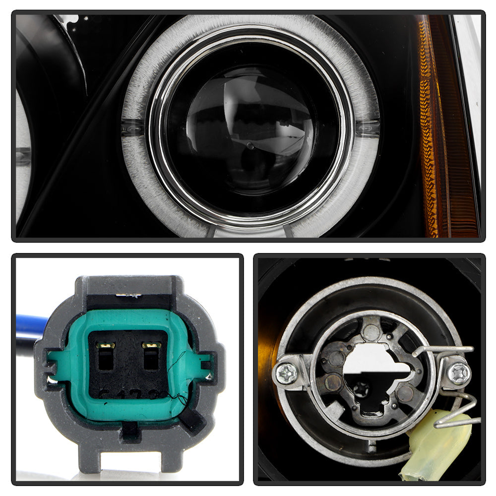 Spyder Nissan Altima 02-04 Projector Headlights Halogen Model- LED Halo LED Blk PRO-YD-NA02-HL-BK 5008077