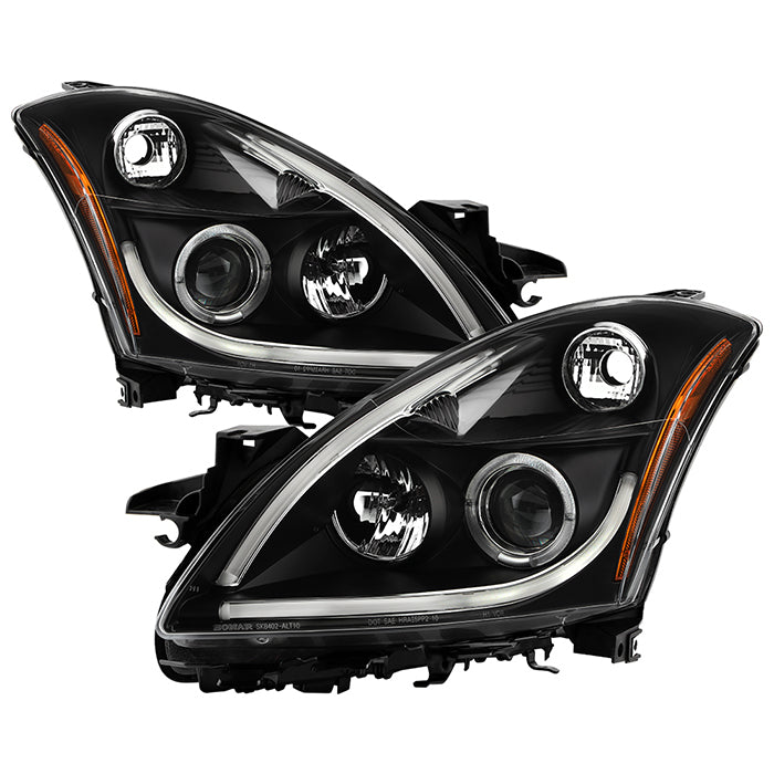 Spyder Nissan Altima 4Dr 10-12 Projector Headlights Light DRL LED Halo Blk PRO-YD-NA104D-LTDRL-BK 5076830