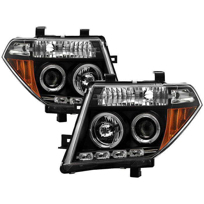 Spyder Nissan Frontier 05-08 Projector Headlights LED Halo LED Blk PRO-YD-NF05-HL-BK 5011527