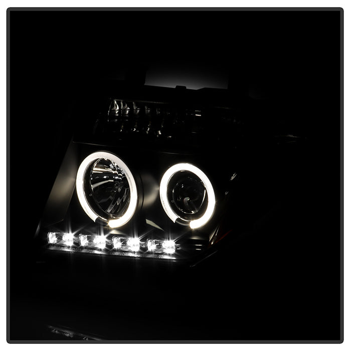 Spyder Nissan Frontier 05-08 Projector Headlights LED Halo LED Blk PRO-YD-NF05-HL-BK 5011527