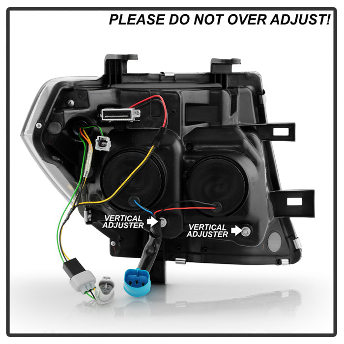 SPYDER Apex 05-08 Nissan Frontier High-Power LED Module Headlights - Black (PRO-YD-NF05AP-SEQGR-BK) 5089106