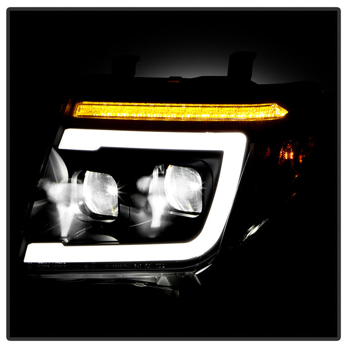 SPYDER Apex 05-08 Nissan Frontier High-Power LED Module Headlights - Black (PRO-YD-NF05AP-SEQGR-BK) 5089106