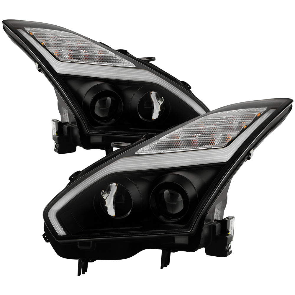 Spyder Nissan GTR R35 09-14 - Projector Headlights - DRL LED - Black 5085696