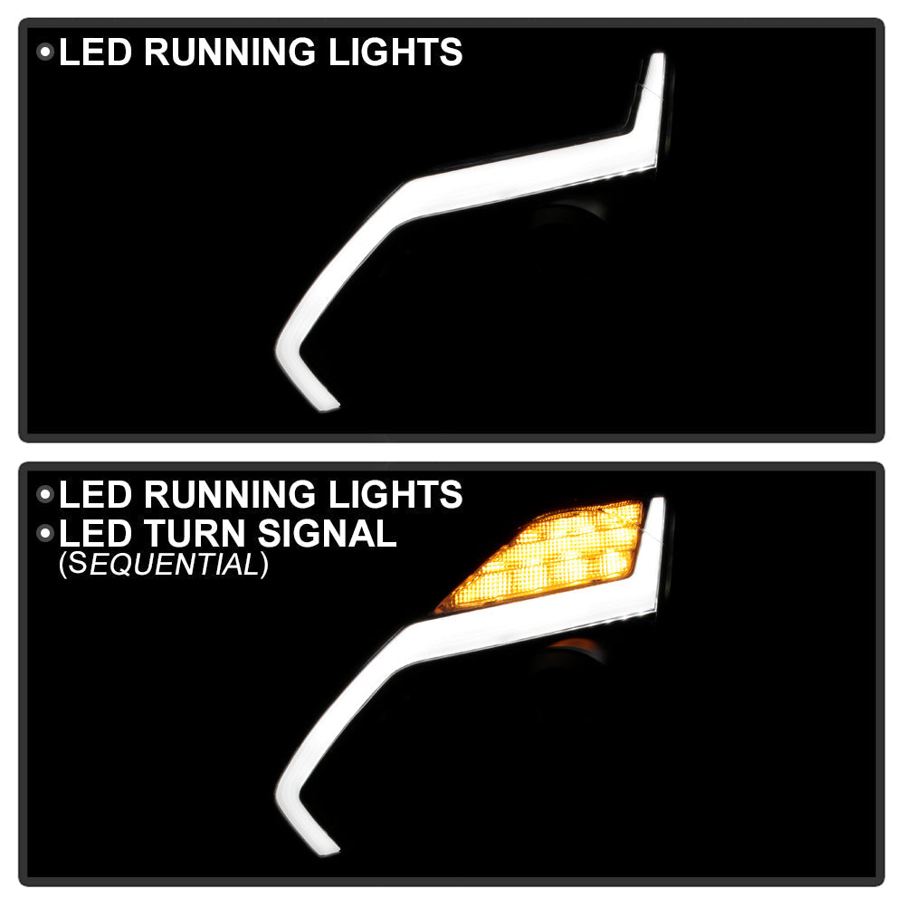 Spyder Nissan GTR R35 09-14 - Projector Headlights - DRL LED - Black 5085696
