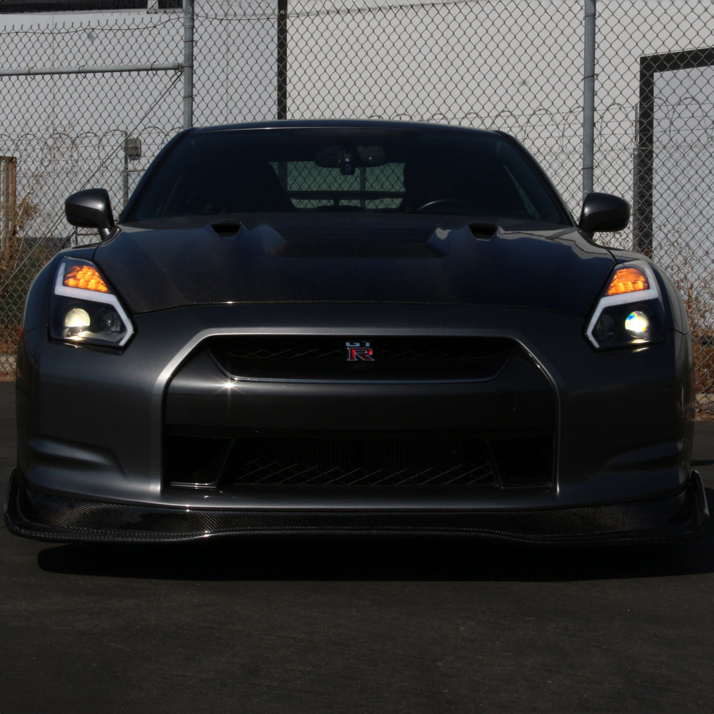 Spyder Nissan GTR R35 09-14 - Projector Headlights - DRL LED - Black 5085696