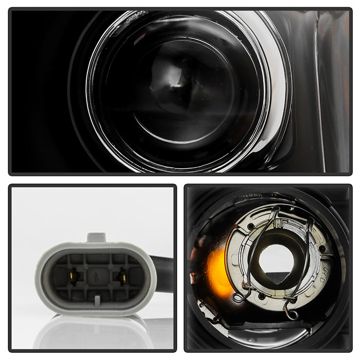 Spyder 04-15 Nissan Titan / 04-07 Nissan Armada V2 Projector Headlights - Black PRO-YD-NTI04-DRL-BK 5085504