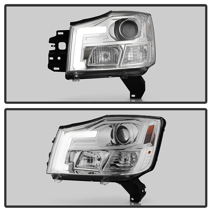 Spyder 04-15 Nissan Titan / 04-07 Nissan Armada V2 Projector Headlights - Chrome PRO-YD-NTI04-DRL-C 5085498