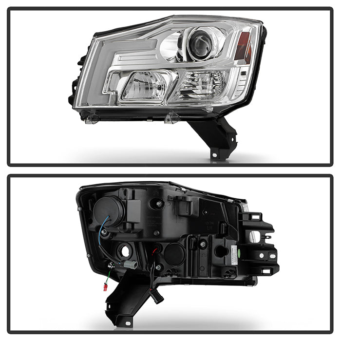 Spyder 04-15 Nissan Titan / 04-07 Nissan Armada V2 Projector Headlights - Chrome PRO-YD-NTI04-DRL-C 5085498