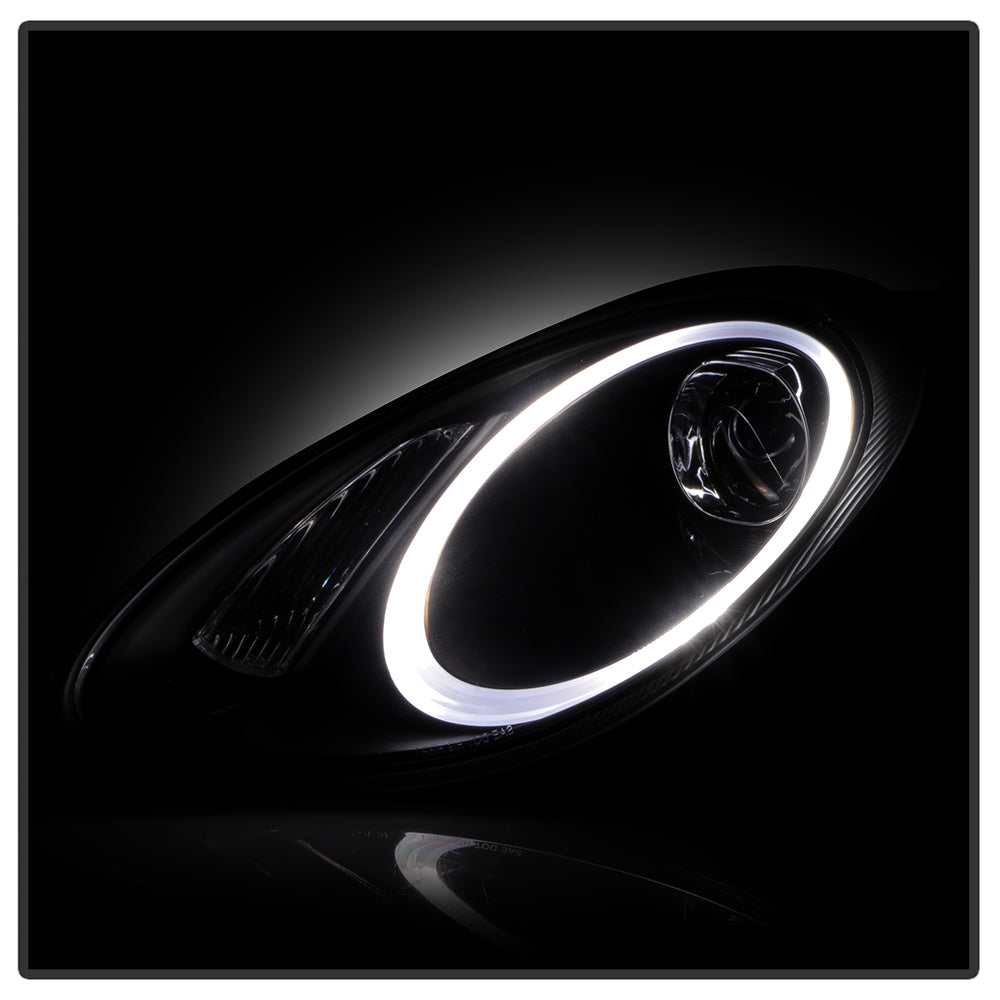 Spyder Porsche Cayman 05-08 Headlights - Halogen Model Only - DRL LED - Black PRO-YD-P98705-DRL-BK 5083197