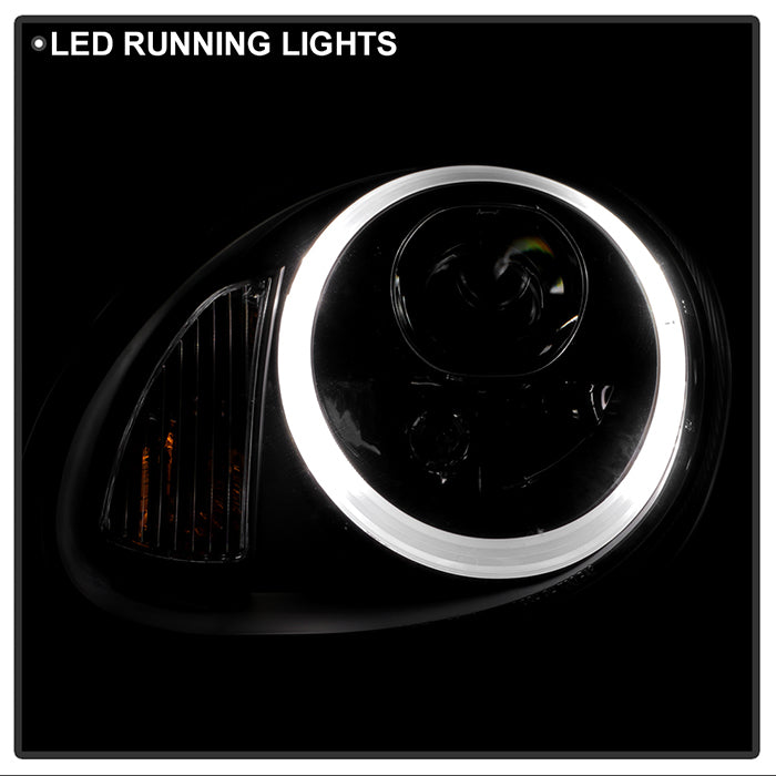 Spyder Porsche Cayman 05-08 Headlights - Halogen Model Only - Black PRO-YD-P98705-HID-DRL-BK 5083210