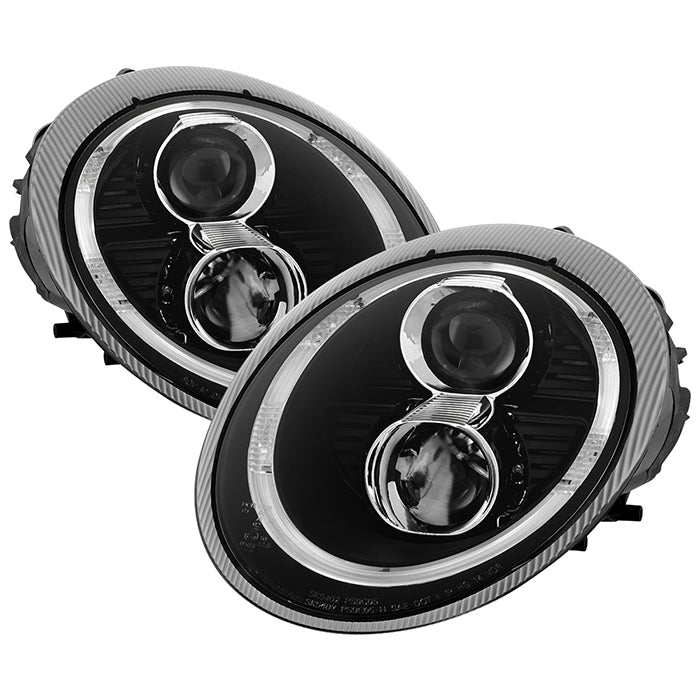 Spyder Porsche 911 997 2005-2009 Projector Headlights Halogen Model DRL LED Blk PRO-YD-P99705-DRL-BK 5080134