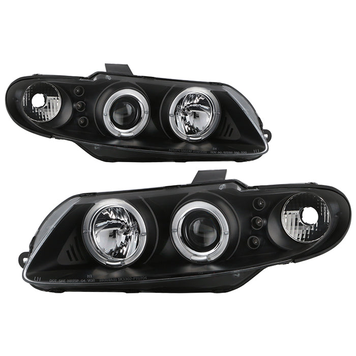 Spyder Pontiac GTO 04-06 Projector Headlights LED Halo LED Black High H1 Low H1 PRO-YD-PGTO04-HL-BK 5011749