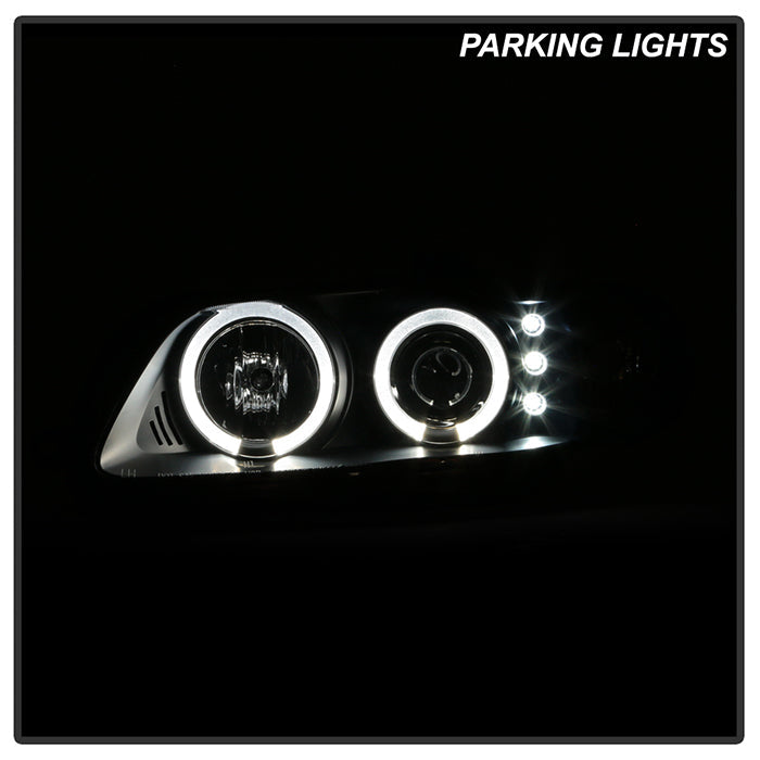 Spyder Pontiac GTO 04-06 Projector Headlights LED Halo LED Black High H1 Low H1 PRO-YD-PGTO04-HL-BK 5011749