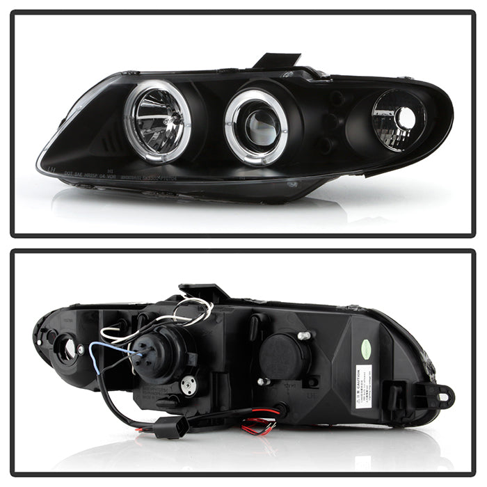 Spyder Pontiac GTO 04-06 Projector Headlights LED Halo LED Black High H1 Low H1 PRO-YD-PGTO04-HL-BK 5011749