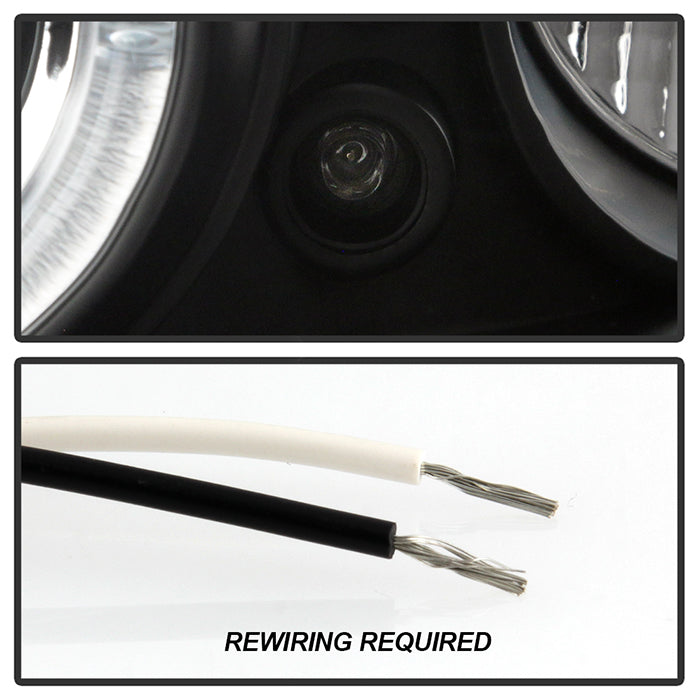 Spyder Pontiac GTO 04-06 Projector Headlights LED Halo LED Black High H1 Low H1 PRO-YD-PGTO04-HL-BK 5011749