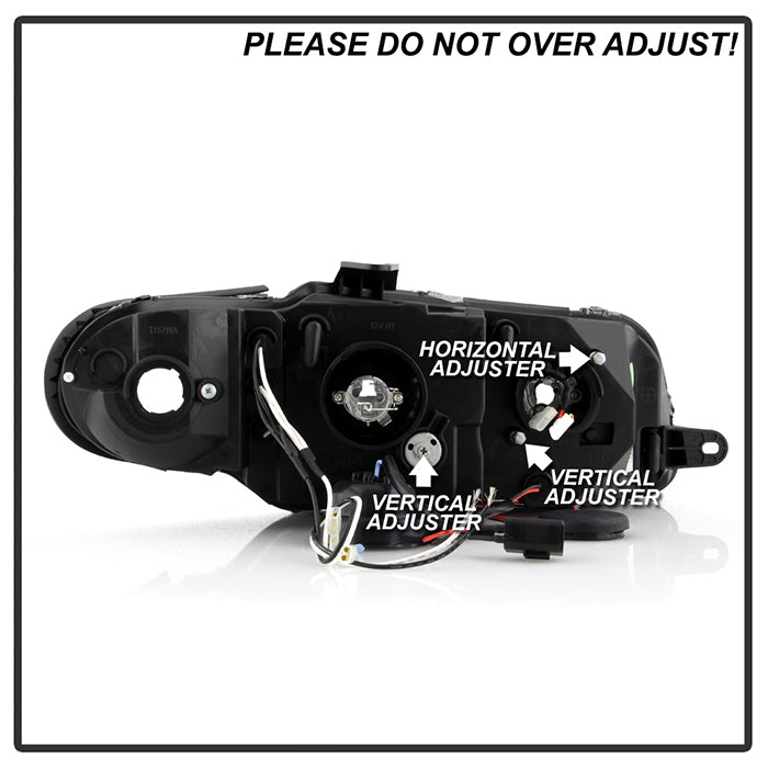Spyder Pontiac GTO 04-06 Projector Headlights LED Halo LED Black High H1 Low H1 PRO-YD-PGTO04-HL-BK 5011749