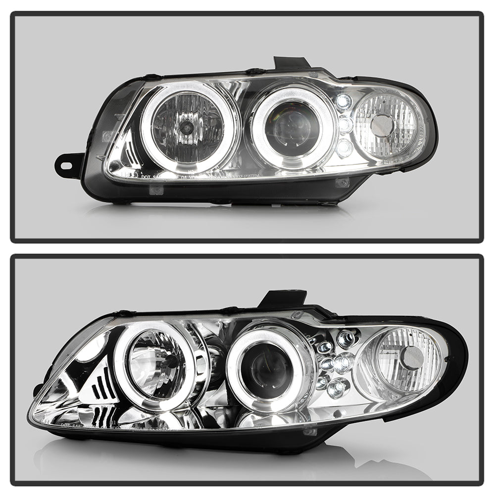 Spyder Pontiac GTO 04-06 Projector Headlights LED Halo LED Chrome High H1 Low H1 PRO-YD-PGTO04-HL-C 5011756