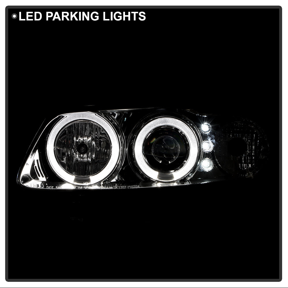 Spyder Pontiac GTO 04-06 Projector Headlights LED Halo LED Chrome High H1 Low H1 PRO-YD-PGTO04-HL-C 5011756
