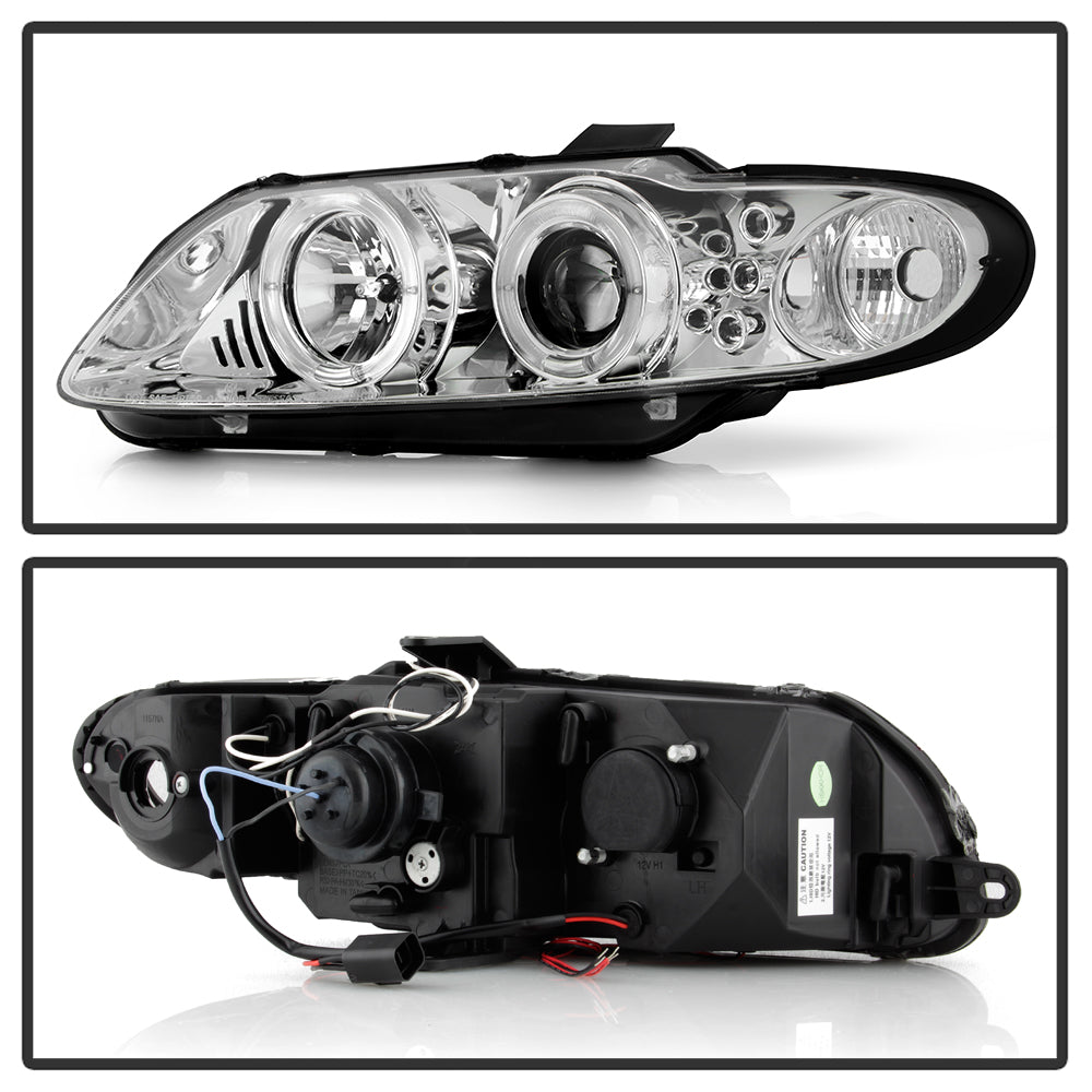 Spyder Pontiac GTO 04-06 Projector Headlights LED Halo LED Chrome High H1 Low H1 PRO-YD-PGTO04-HL-C 5011756