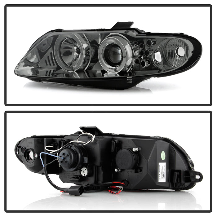 Spyder Pontiac GTO 04-06 Projector Headlights LED Halo LED Smoke High H1 Low H1 PRO-YD-PGTO04-HL-SM 5034007