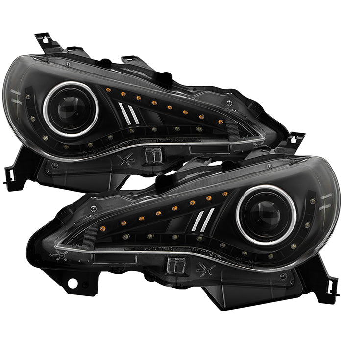 Spyder Scion FRS 12-14 Projector Headlights DRL LED Black PRO-YD-SFRS12-BK 5075413