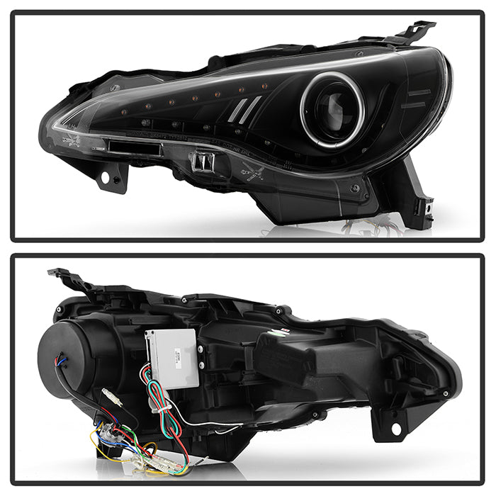 Spyder Scion FRS 12-14 Projector Headlights DRL LED Black PRO-YD-SFRS12-BK 5075413