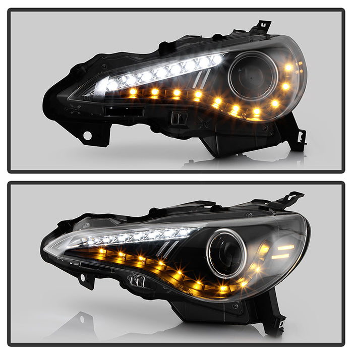 Spyder Subaru BRZ 12-14 Projector Headlights- DRL LED Black PRO-YD-SUBRZ12-BK 5075475