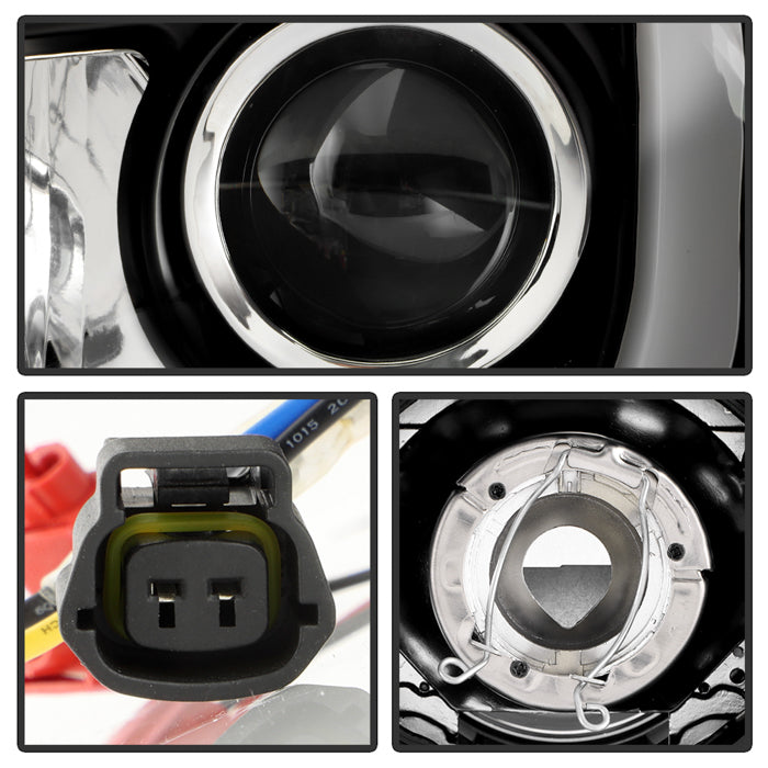 Spyder Subaru WRX 06-07 Projector Headlights - HID Model Only - Black PRO-YD-SWRX06-HID-LBDRL-BK 5083913