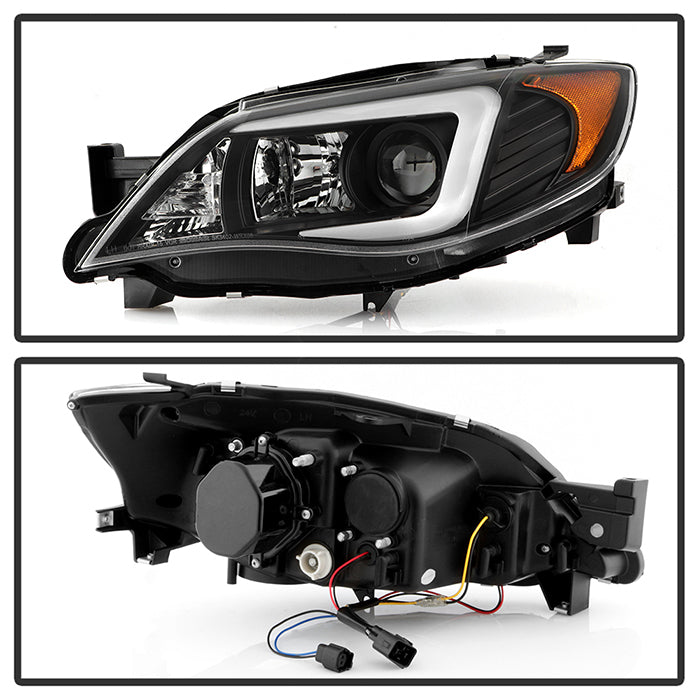 Spyder Subaru WRX 08-09 Projector Headlights - HID Model Only - Black PRO-YD-SWRX08-HID-LBDRL-BK 5083937