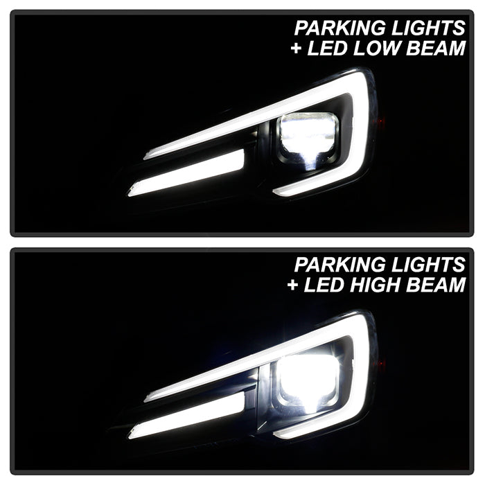 Spyder Subaru Impreza WRX 15-20 Halogen High-Power LED Headlights- Black PRO-YD-SWRX15HALAP-SBSEQ-BK 5088093