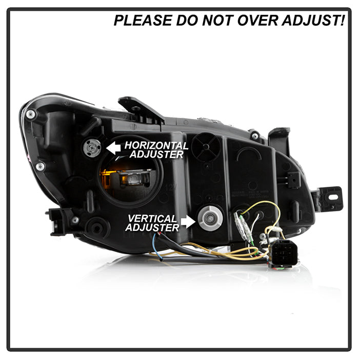 Spyder Subaru Impreza WRX 15-20 Halogen High-Power LED Headlights- Black PRO-YD-SWRX15HALAP-SBSEQ-BK 5088093