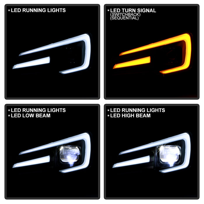 Spyder Subaru Impreza WRX 15-20 LED High-Power LED Headlights-Black PRO-YD-SWRX15LEDAP-SBSEQ-BK 5088109