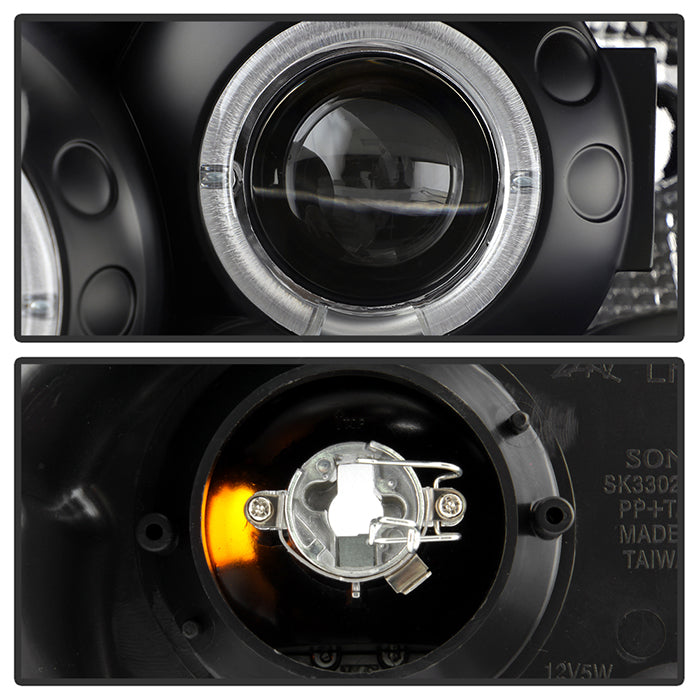 Spyder Projector Headlights | Toyota Corolla 2003-2008 | LED Halo, Black
