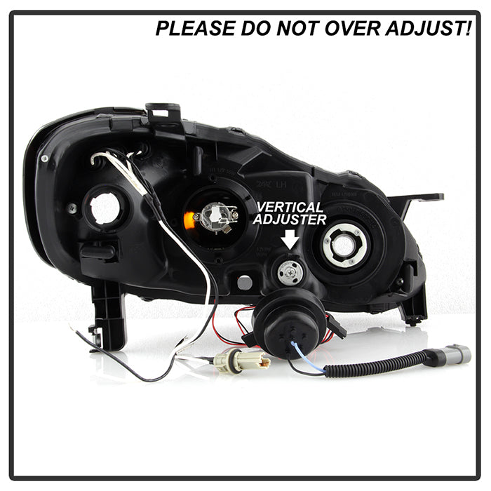 Spyder Projector Headlights | Toyota Corolla 2003-2008 | LED Halo, Black