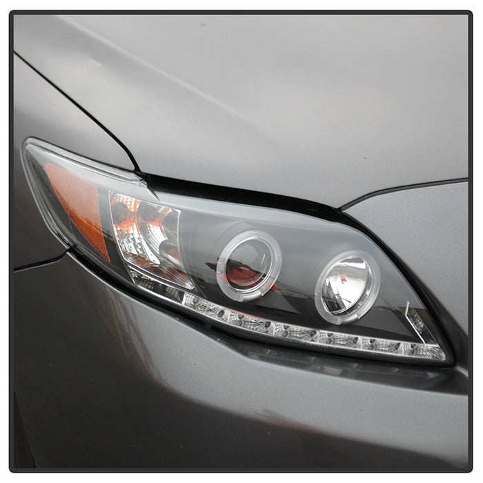 Spyder Toyota Corolla 09-10 Projector Headlights LED Halo DRL Blk High H1 Low H1 PRO-YD-TC09-DRL-BK 5032515