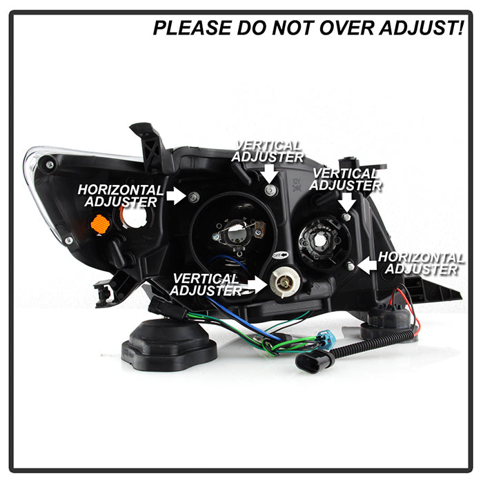 Spyder Toyota Corolla 09-10 Projector Headlights LED Halo DRL Blk High H1 Low H1 PRO-YD-TC09-DRL-BK 5032515