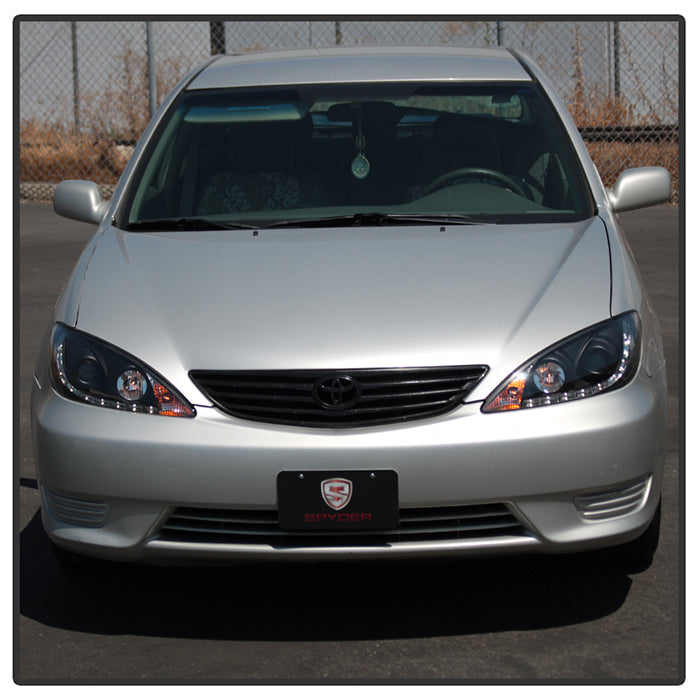 Spyder Toyota Camry 02-06 Projector Headlights DRL Black High H1 Low H1 PRO-YD-TCAM02-DRL-BK 5042798