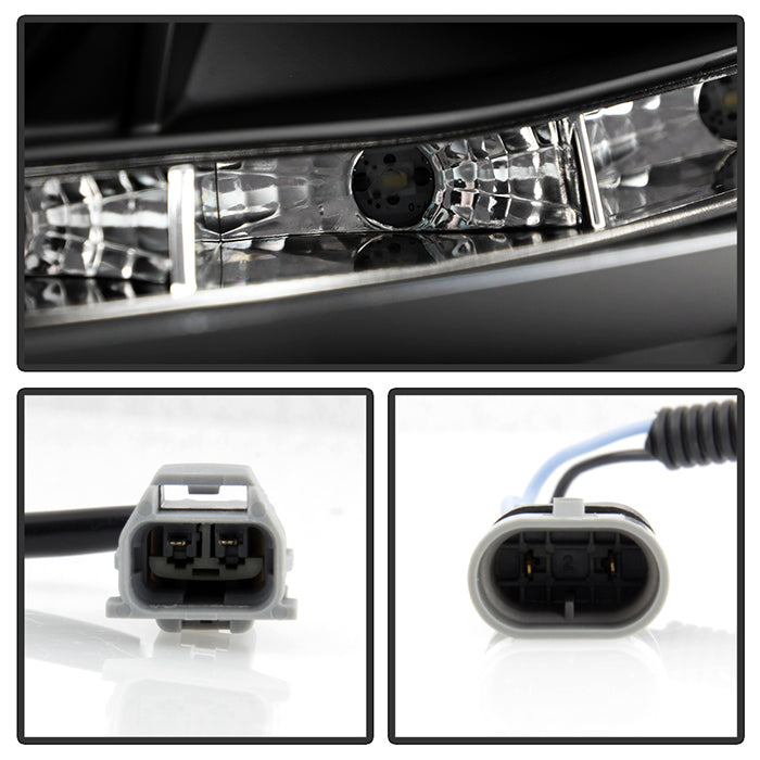 Spyder Toyota Camry 02-06 Projector Headlights DRL Black High H1 Low H1 PRO-YD-TCAM02-DRL-BK 5042798