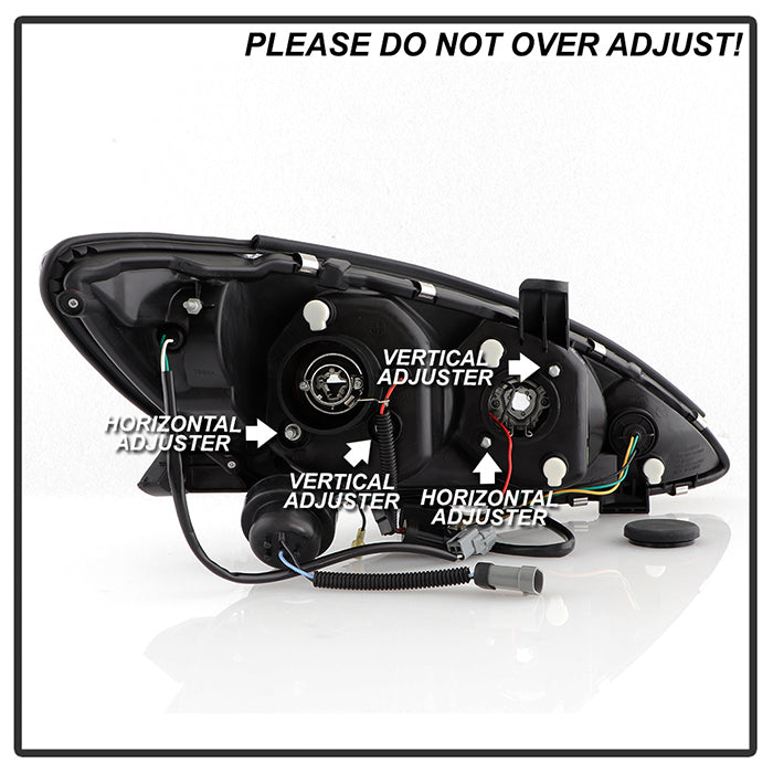 Spyder Toyota Camry 02-06 Projector Headlights DRL Black High H1 Low H1 PRO-YD-TCAM02-DRL-BK 5042798