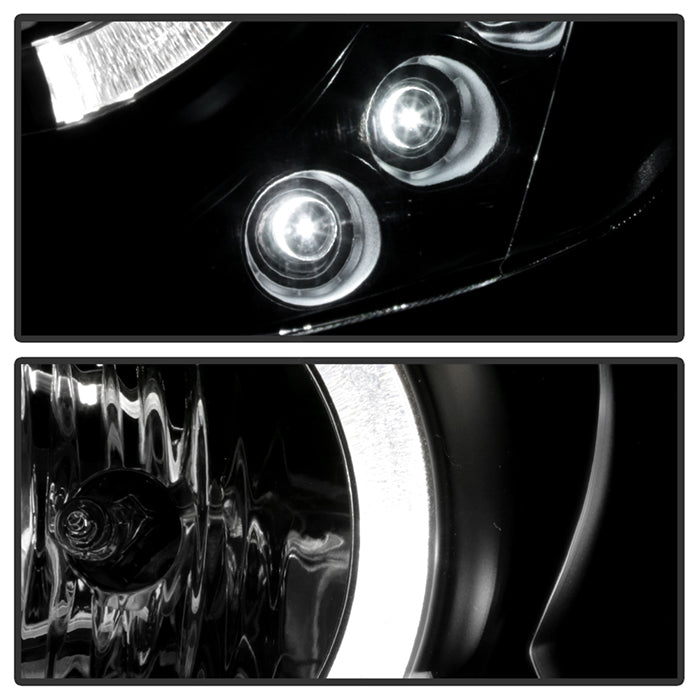 Spyder Toyota Camry 02-06 Projector Headlights LED Halo LED Black High H1 Low H1 PRO-YD-TCAM02-HL-BK 5064301