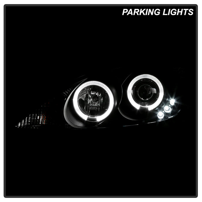 Spyder Toyota Camry 02-06 Projector Headlights LED Halo LED Black High H1 Low H1 PRO-YD-TCAM02-HL-BK 5064301