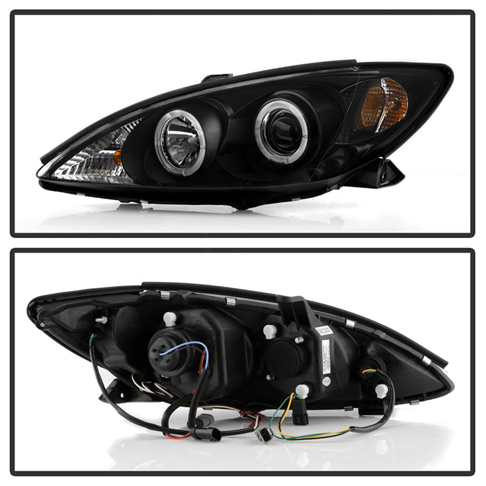 Spyder Toyota Camry 02-06 Projector Headlights LED Halo LED Black High H1 Low H1 PRO-YD-TCAM02-HL-BK 5064301