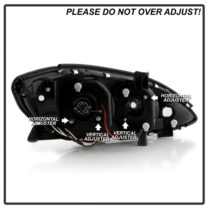 Spyder Toyota Camry 02-06 Projector Headlights LED Halo LED Black High H1 Low H1 PRO-YD-TCAM02-HL-BK 5064301