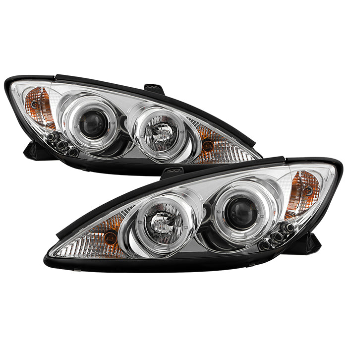 Spyder Toyota Camry 02-06 Projector Headlights LED Halo LED Chrome High H1 Low H1 PRO-YD-TCAM02-HL-C 5064318