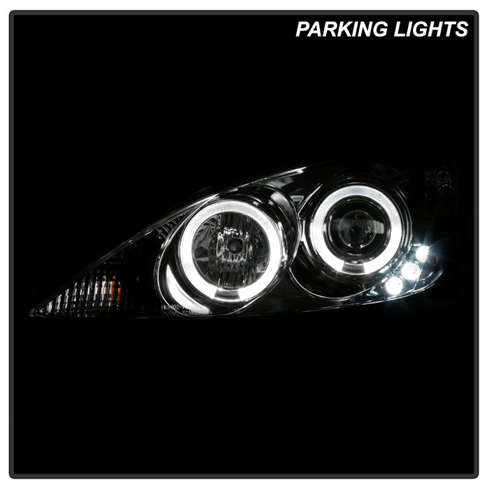 Spyder Toyota Camry 02-06 Projector Headlights LED Halo LED Chrome High H1 Low H1 PRO-YD-TCAM02-HL-C 5064318